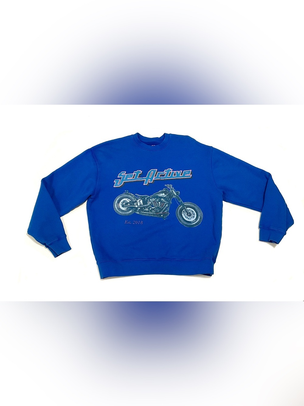 SET ACTIVE Los Angeles Blue Motorcycle Sweatshirt